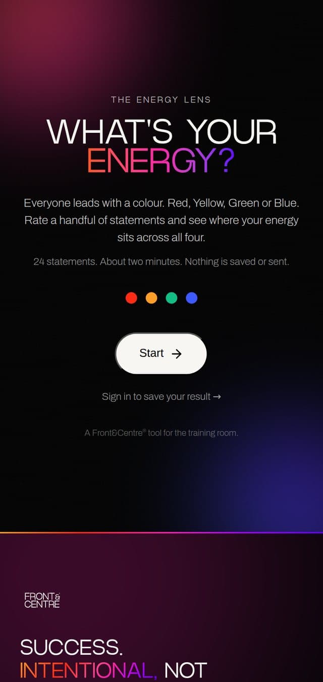 The Energy Lens on a phone